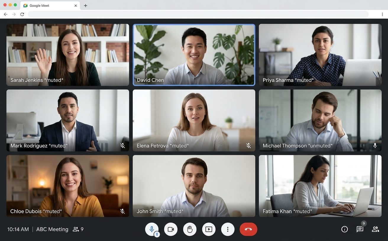 Googleミート会議画面|グーグルミート 使い方