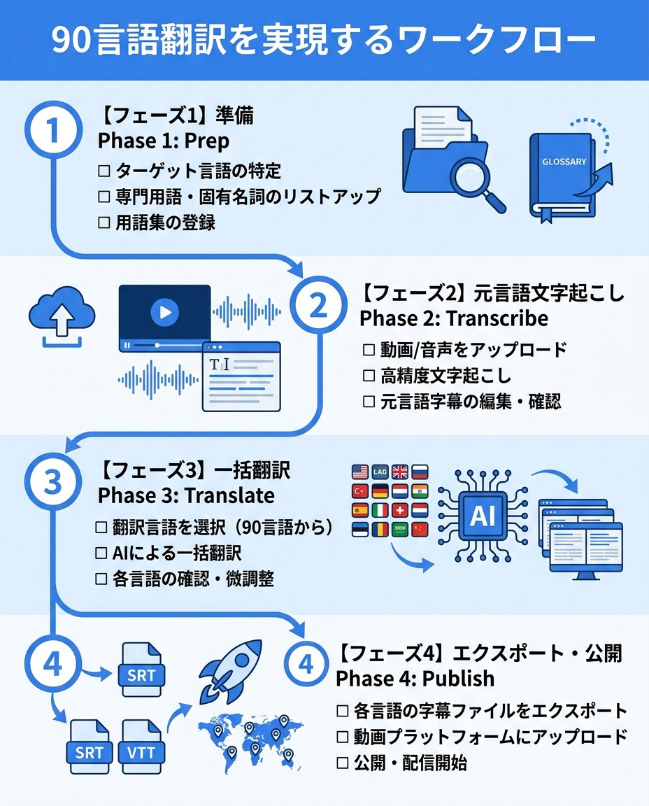 90言語翻訳を実現するワークフロー|info-multilingual-workflow.jpg