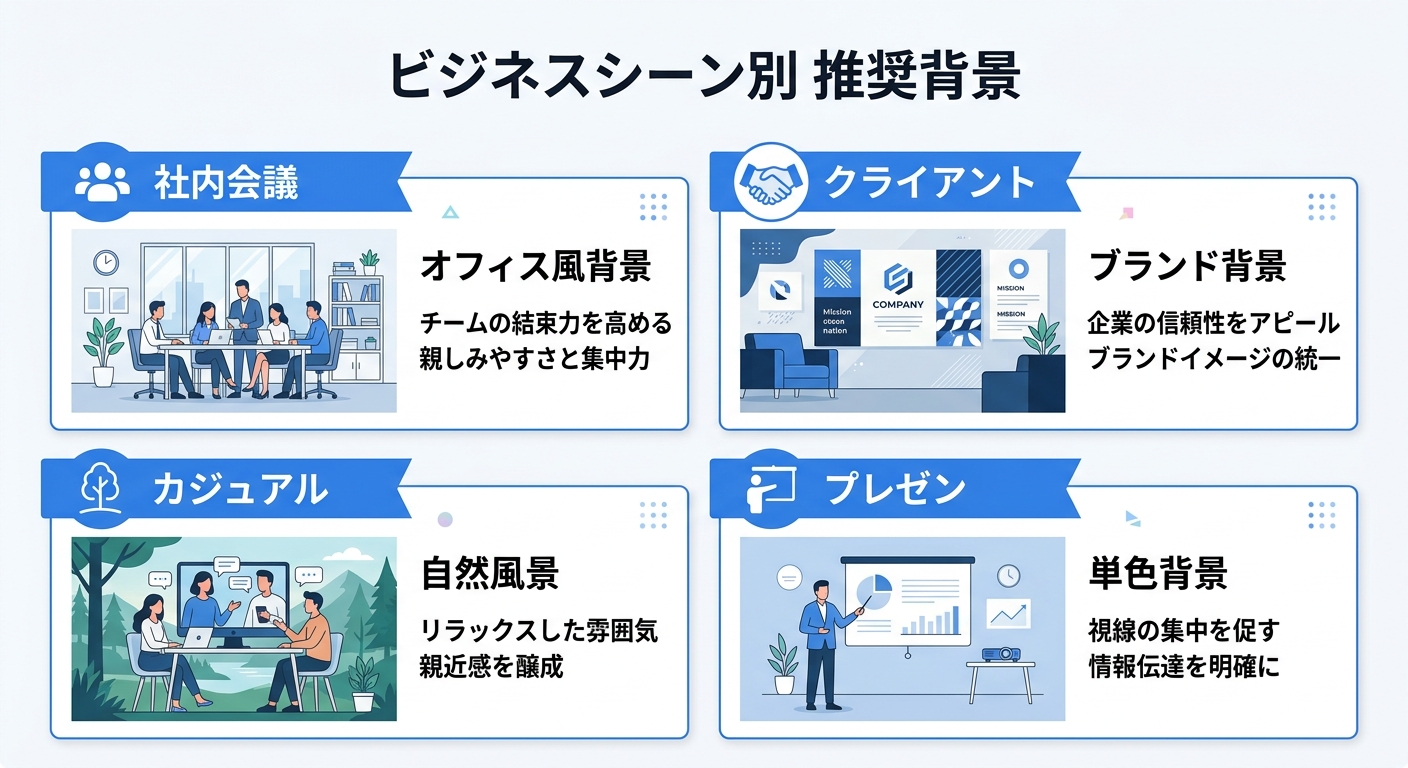 おすすめのGoogle Meet背景画像例|ビジネス向けバーチャル背景