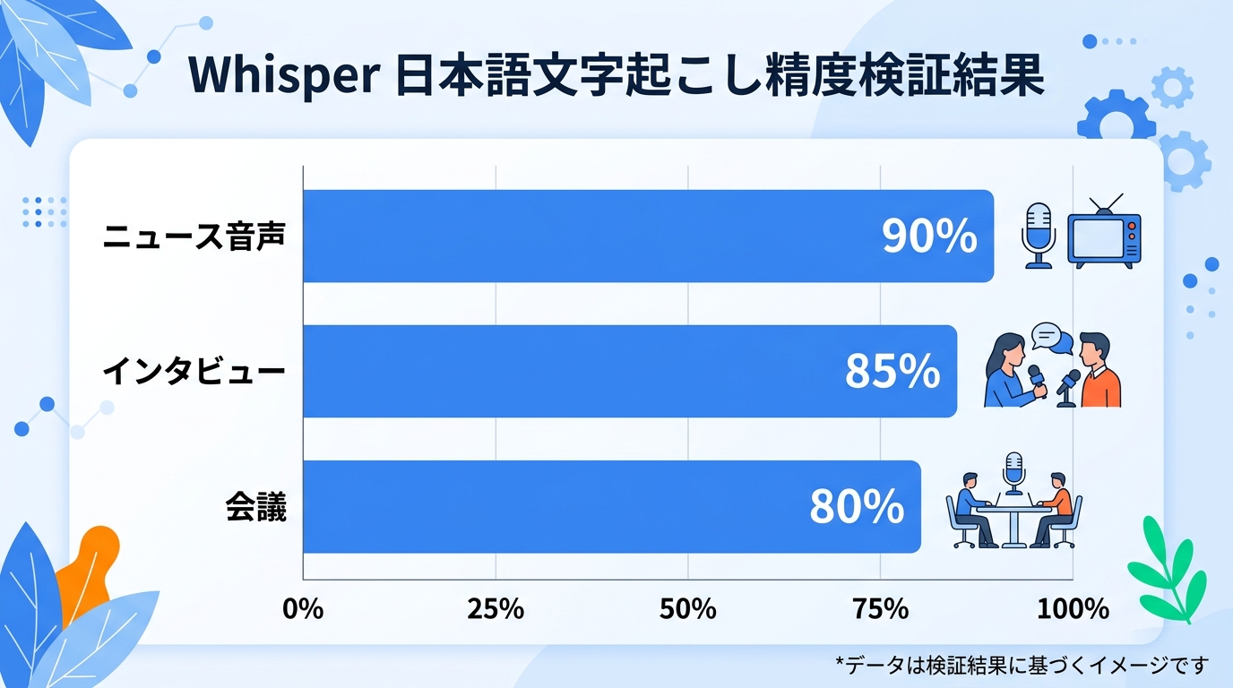 Whisper日本語精度検証結果｜AI文字起こし日本語精度
